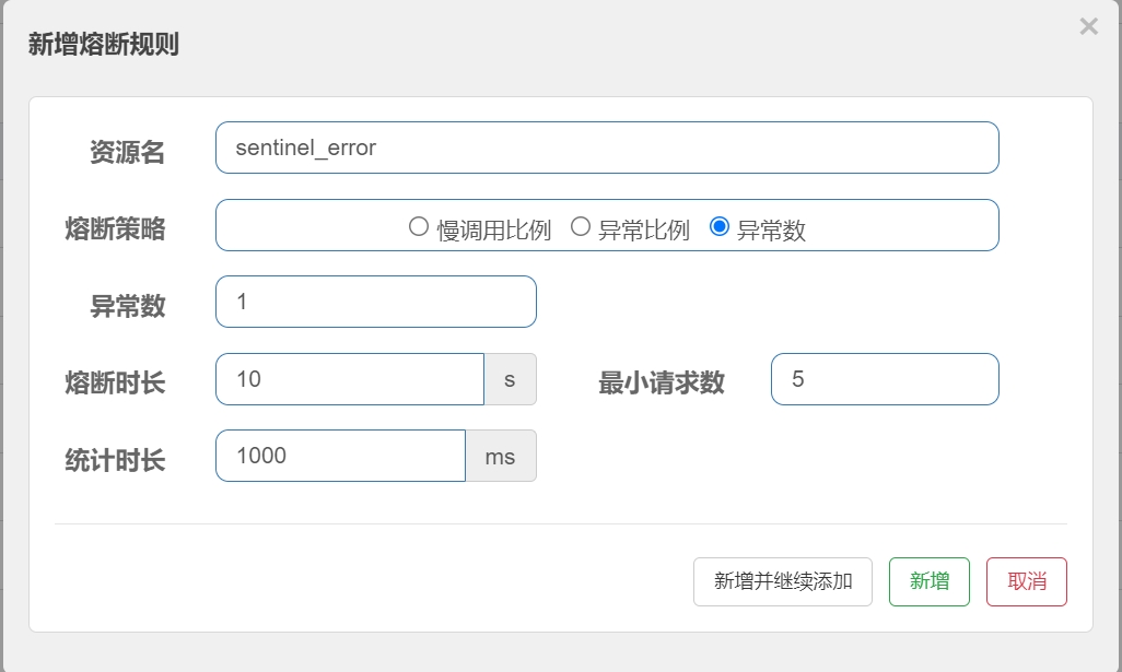 sentinel16熔断